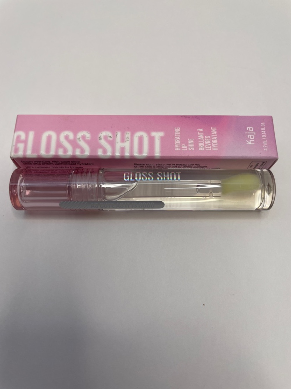 NIB Kaja Gloss Shot Hydrating Lip Shine.  #01.  Crystal Clear.
